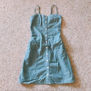 Abercrombie & Fitch Button-Up Mini Dress CHAMBRAY